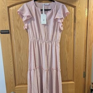 Medium Light Pink Midi Dress